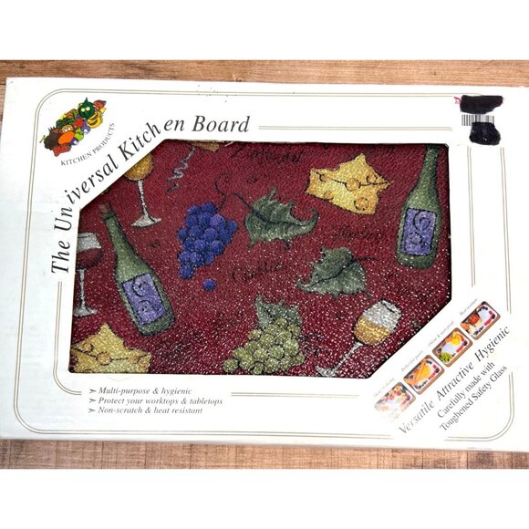 Wine-Themed Tempered Glass Cutting Board - Picture 1 of 3